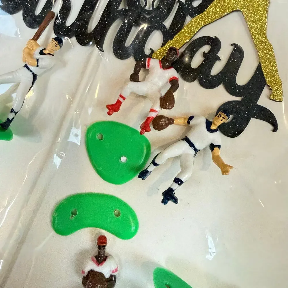 Baseball Birthday Party Cake Toppers Happy Birthday Players Team Decorating Kit